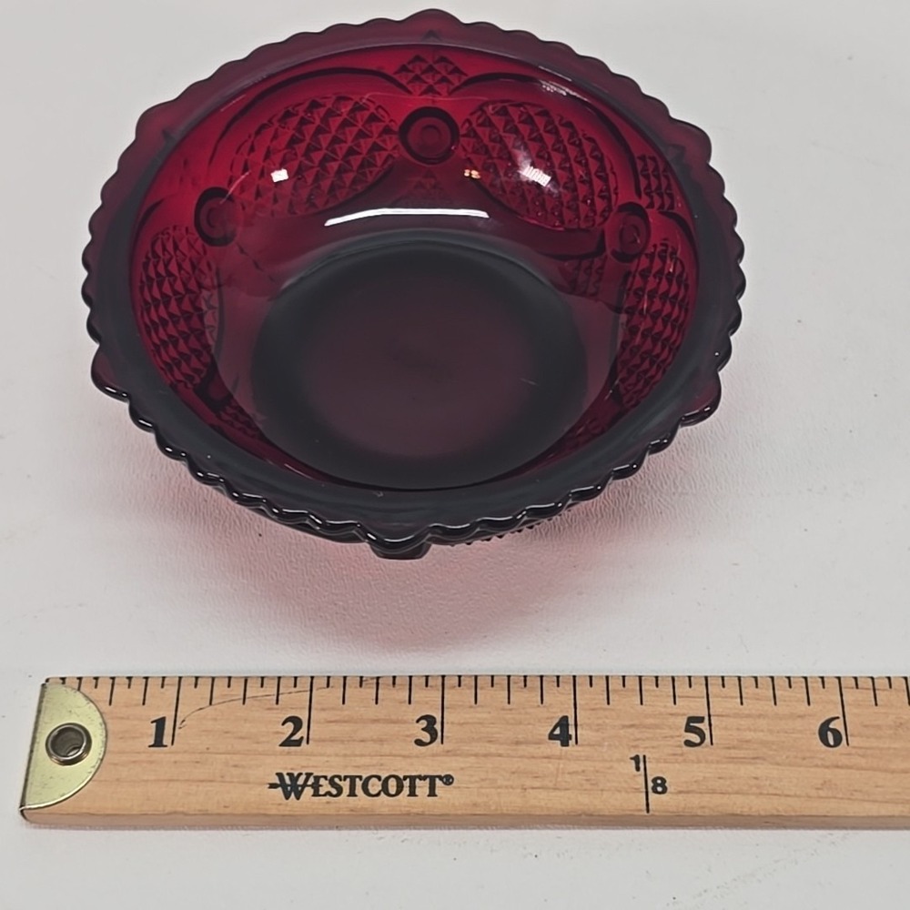 Avon‎ Ruby Red 1876 Cape Cod Collection Dessert Bowl 5" - Picture 11 of 12